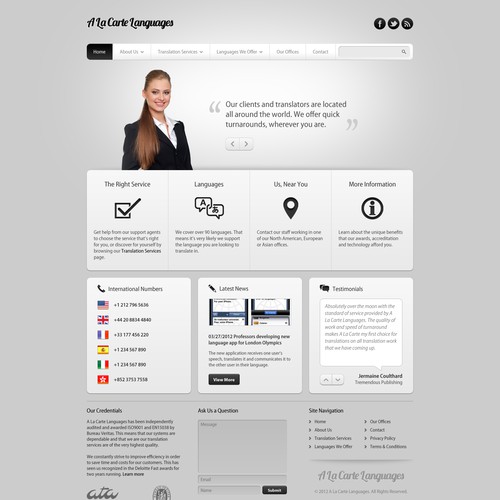 Help A La Carte Languages with a new website design Réalisé par Awesome Designs