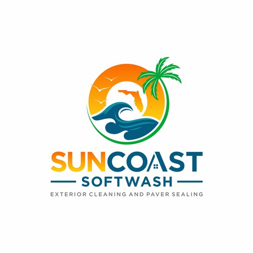 A logo for a softwash company that is appealing and inviting Diseño de arttosss