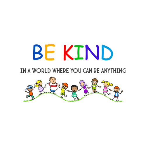 BE KIND Colorful Kids T-shirt Design-ontwerp door Krstn Prlt