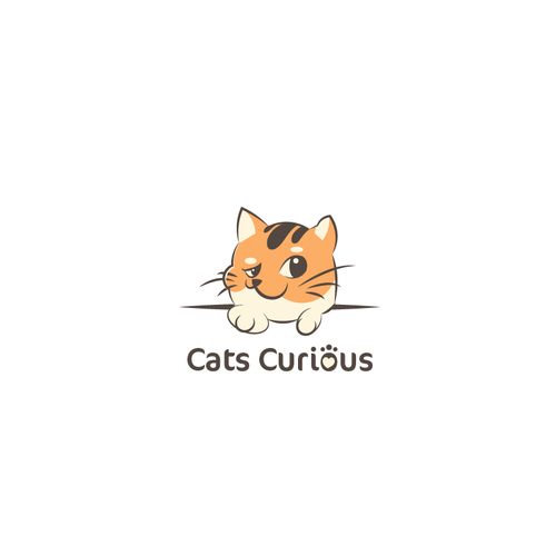 Logo design for "Cat Curious" cat blog and resource site Design by Papaya Kreative