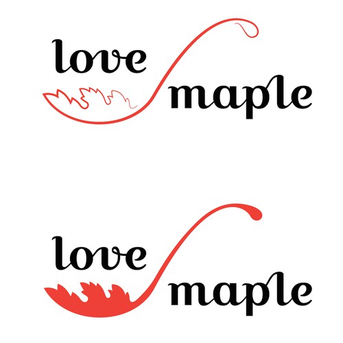 creating a logo for a new maple syrup company called Love Maple Logo