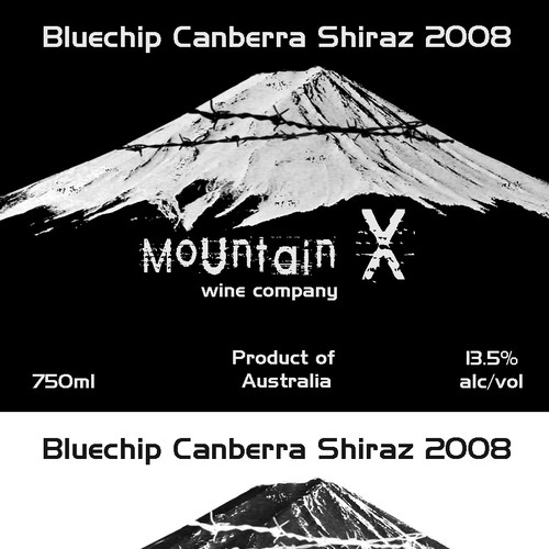 Mountain X Wine Label Ontwerp door hinterland