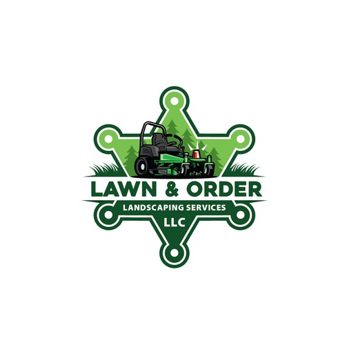 Design a creative badge logo for a landscaping company called Lawn & Order Landscaping Services, LLC Design by Sabiqnoor