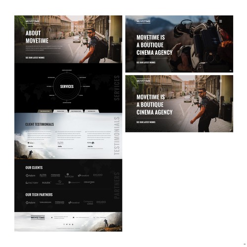 Video Production Company Website // Simplistic Design Réalisé par pb⚡️