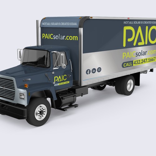 Design us an eye catching, modern, box truck wrap! Design by designsbymark