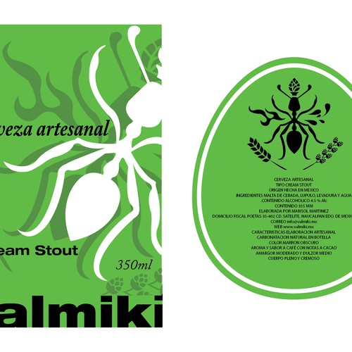 "VALMIKI, Cerveza Artesanal" ganador Etiquetas de producto