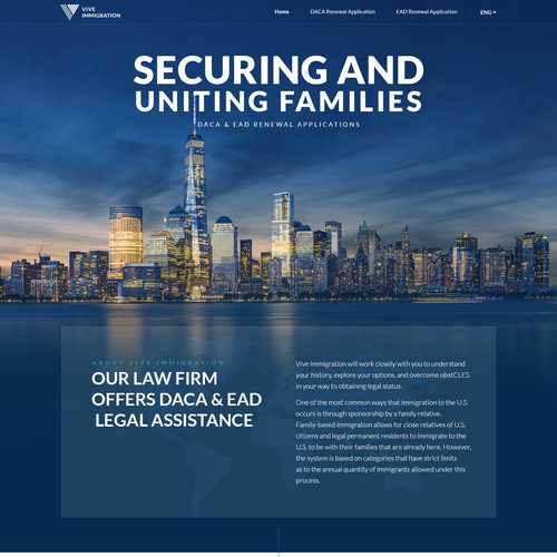 Immigration Work Permit Site Focused Redesign Design by Jasmin_A