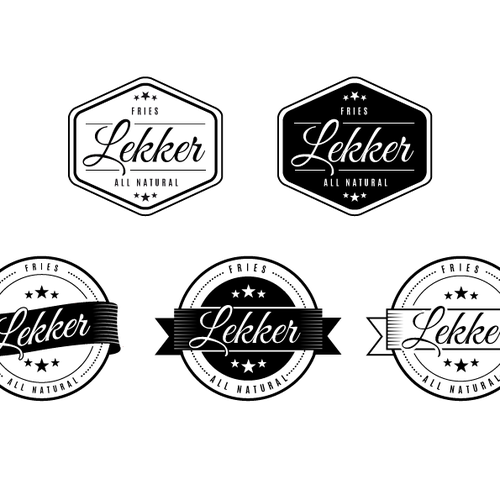 Design vincitore del contest "Maak een prachtig logo voor de eerste verse friteszaak van Noorwegen"