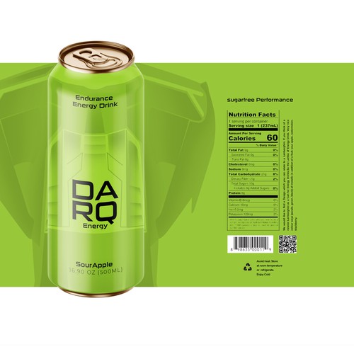 Create a unique Design for a sugar free Energy Drink Can! Design by rakaruaan