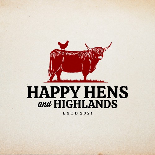 Highland Calf, Happy Hens & Highlands Farm