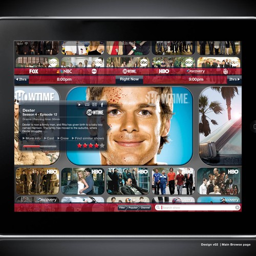 UI design mockup for new iPad app! Design by IDIOT