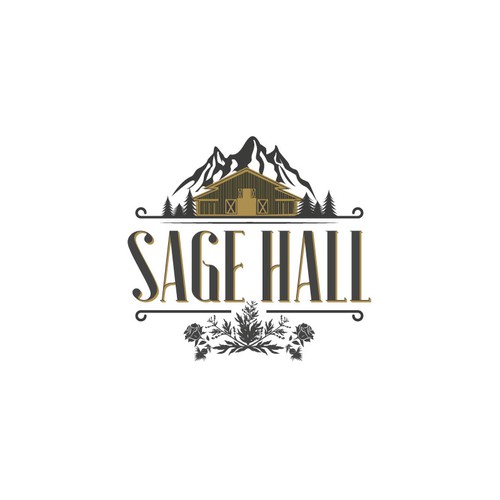 Sage Hall - Country Swing Dance & Wedding Venue Logo Design réalisé par Mararti