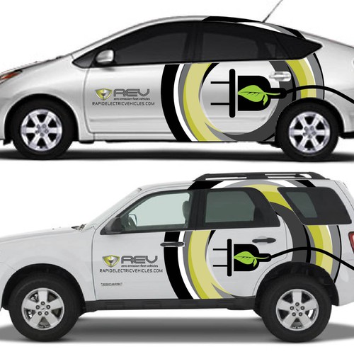 REV electric car vehicle wrap graphics | Other Graphic Design contest