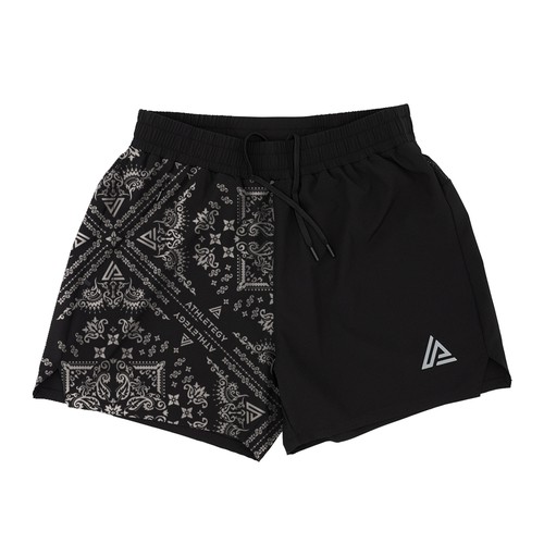 His/Theirs Pattern Gym Shorts - White