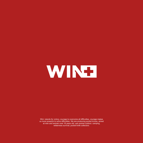 We need you to design WIN+ to highlight the power of not being afraid of difficulties. Design by izzyboy