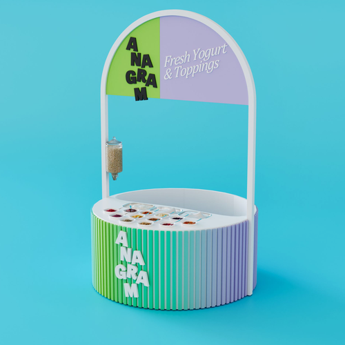 Design a 3D render for food serving kiosk Design by faks