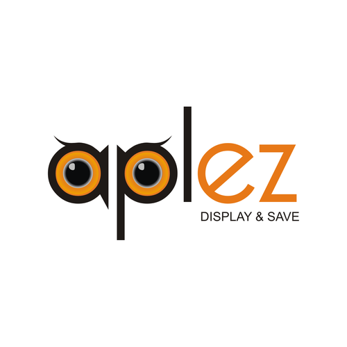 create a clean logo with the "ez" to illustrate the tagline "display & save Design by rajabejo