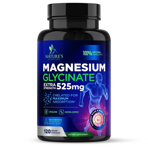 Natural Magnesium Glycinate Design needed for Nature's Nutrition Design by gs-designs