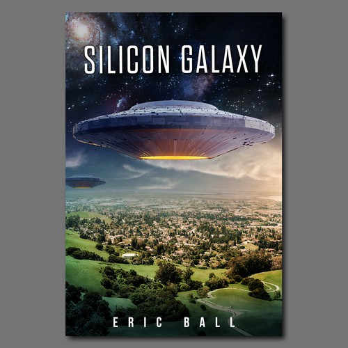 Book cover for alien invasion of silicon valley Design by didiwahyudi.trend