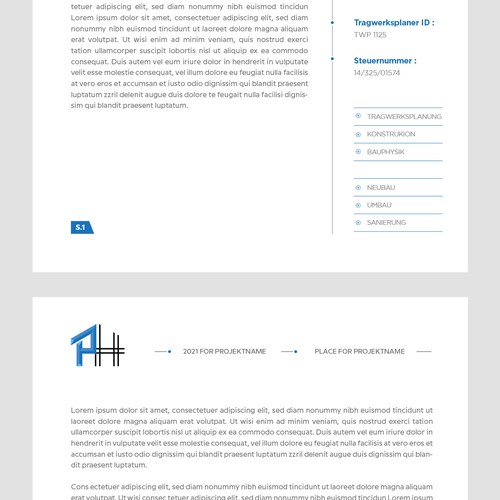 Word Template 2 Pages, PH Structural Engineering Design von Budiarto ™