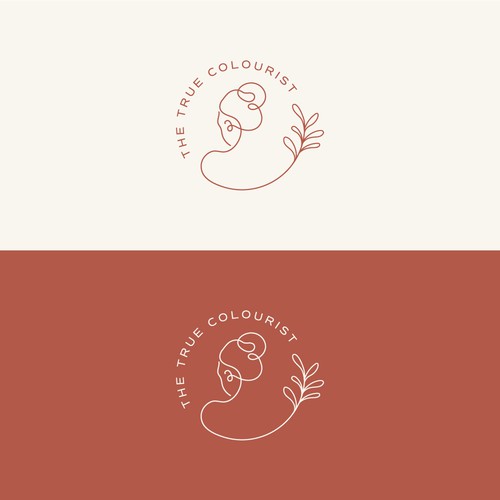 warm boho salon logo with simple style incorporating hair or symbol or flowers/leaves, aztec, earthy natural design Design by anx_studio