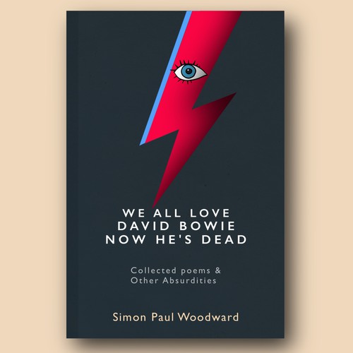 Bowie themed cover for an irreverent poetry collection Design by Vesle