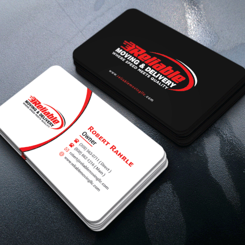 Business Card Design for Moving Company Diseño de Allin1 design