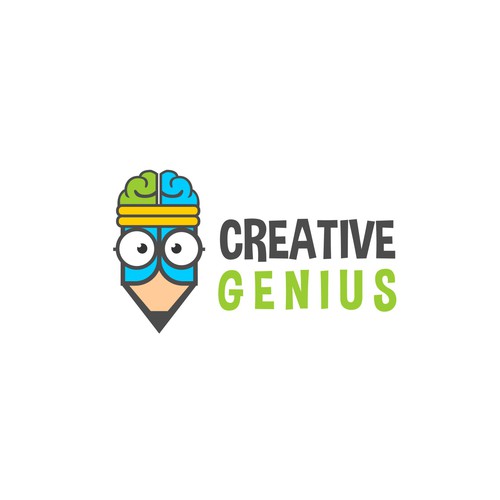 "Creative Genius" Logo for an art school. Design by yudilima