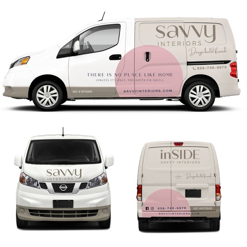 Design build furnish firm needs cool luxury sleek modern Van wrap Ontwerp door Hey Mad´esigns⚡