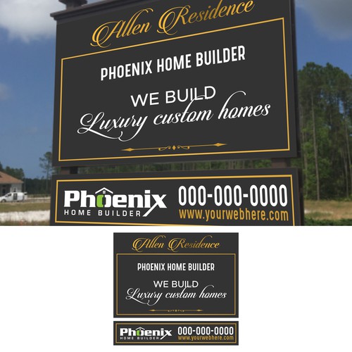 Home Sign DESIGN EXPERTS NEEDED:Custom Home Builder Needs a Stunning ...