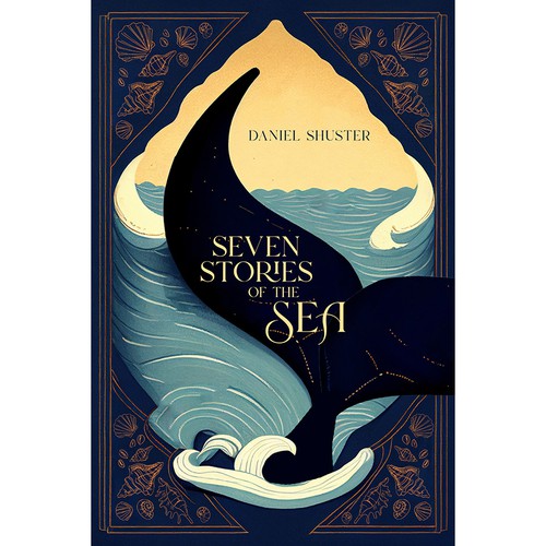 Design a whimsical storybook cover for a collection of fables about sea creatures Design by Llywellyn