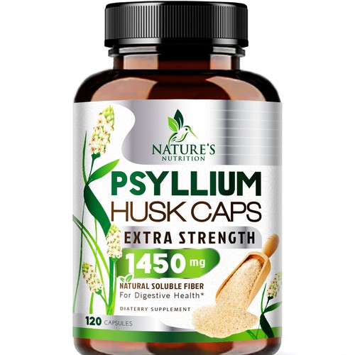 Natural Psyllium Husk Capsules Design needed for Nature's Nutrition Design by agooshe