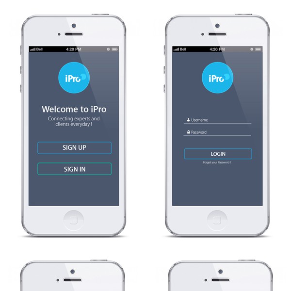 Mobile app artwork and graphics