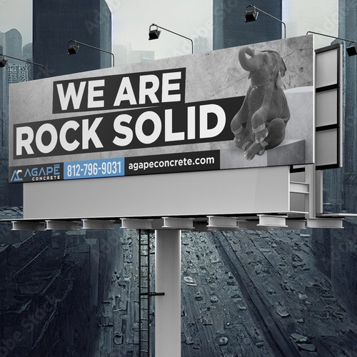 AN AMAZING CONCRETE COMPANY BILLBOARD NEEDED Aprox 14’ tall and 48’ wide Design by icon89GraPhicDeSign