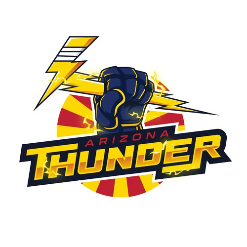 Arizona Thunder Ice Hockey Design by Gr8 ART