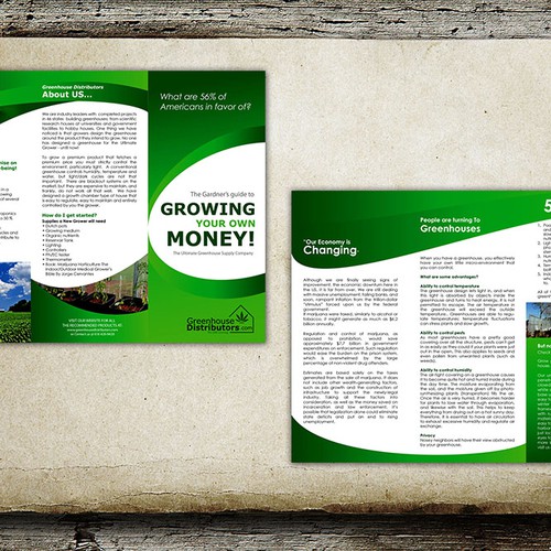 brochure design for Greenhouse Distributors.com Réalisé par SHY_GUY