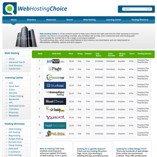 Redesign WebHostingChoice.com Design by Matiasn