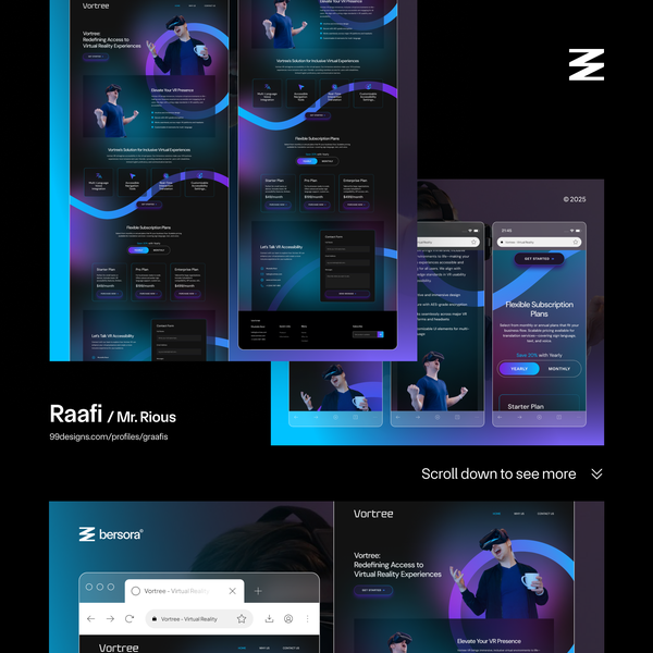 Vortree VR Experience UI/UX Design