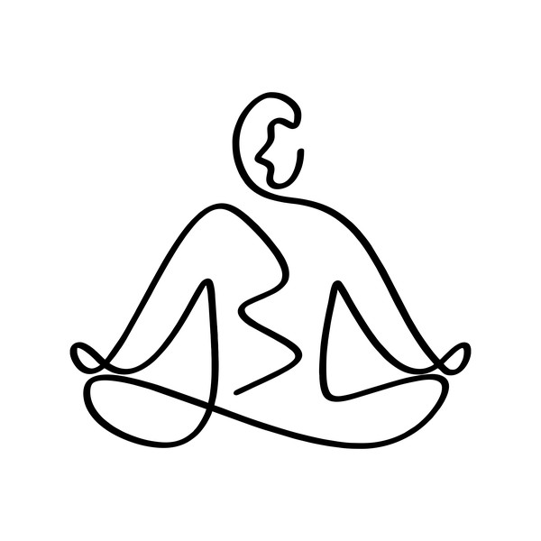 Design by Ngupakarti titled "single line drawing body plus mind logo"