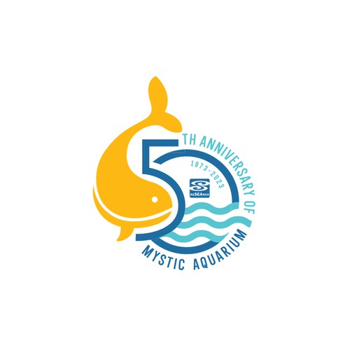 Mystic Aquarium Needs Special logo for 50th Year Anniversary Diseño de Congrats!