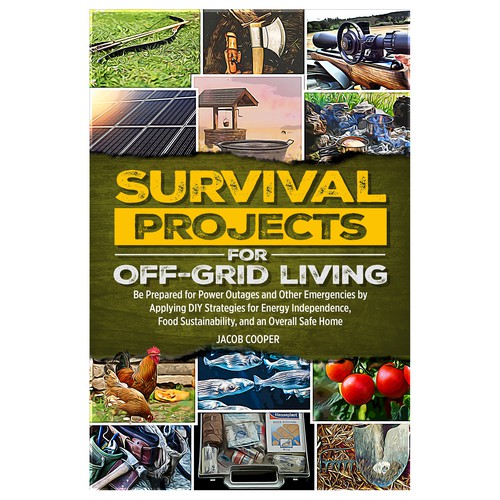 Book Cover for Off-Grid Survival Projects Design by Arrowdesigns
