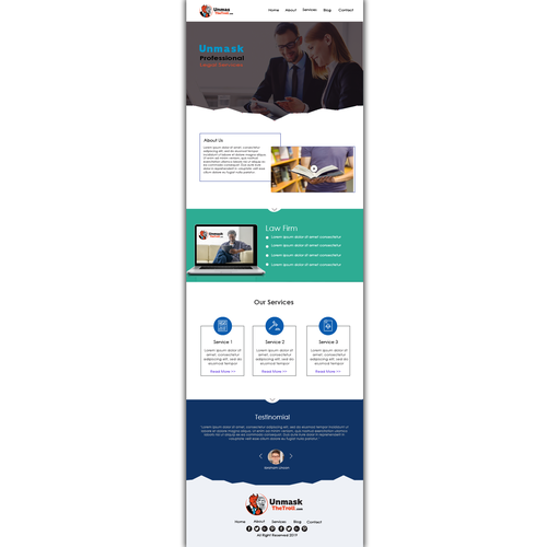 Create an elegant, striking website for a legal service Design by macces