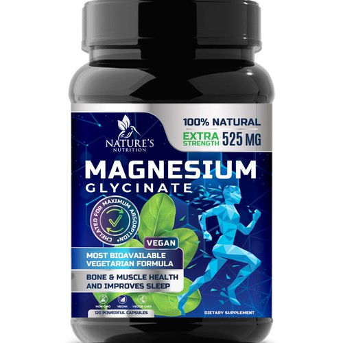 Natural Magnesium Glycinate Design needed for Nature's Nutrition Design by Wfemme