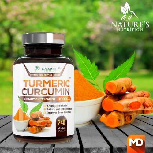 Nature's Nutrition needs a "beautiful label" for its Turmeric Extract bottle Design by greenboys
