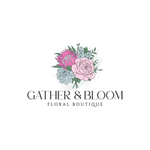 A gorgeous eye catching logo design for a new floral boutique Design by Betula♥️