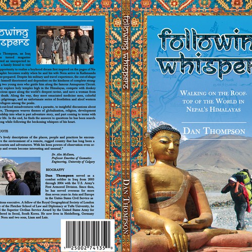 Design an exotic,  Nepal-themed travel book cover  Design by Sun_