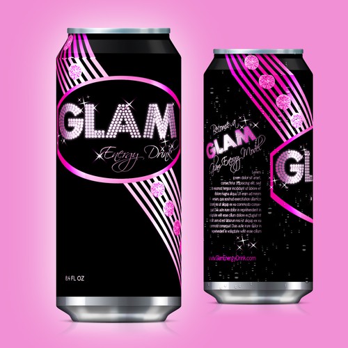 New print or packaging design wanted for Glam Energy Drink (TM) Diseño de DesignMajik