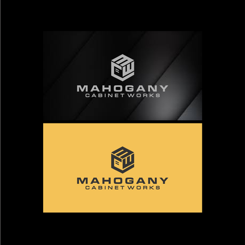 MAHOGANY CABINET WORKS Logo business card contest
