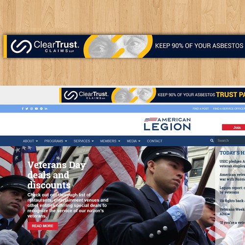 Help us attract older military veterans with a banner ad Design by Graphics House