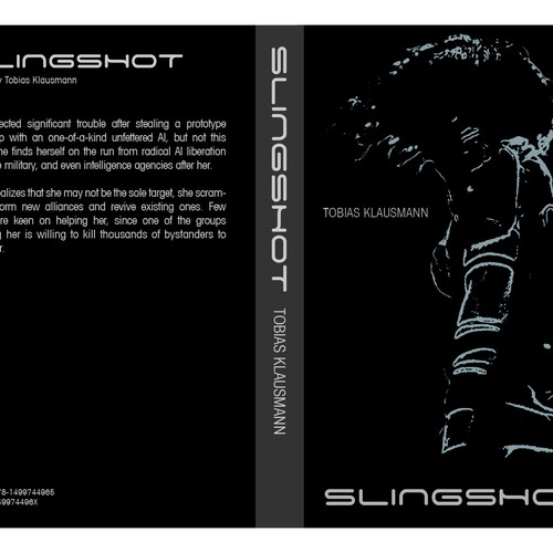 Book cover for SF novel "Slingshot" Diseño de martinst